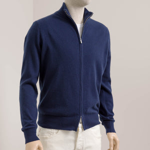 Medolla | 1/1 Rits | Medium knit (12GG) | Blauw